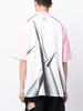 White And Pink Techno For Aliens And Bunnies Polo Shirt