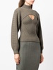 ribbed-knit cut-out jumper 