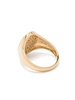 18kt yellow gold Oval signet ring diamond signet ring