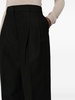 double-pleated tailored trousers