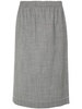 decorative-stitching chambray skirt