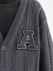 Alpha logo-applied cardigan