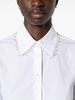 beaded-trim poplin shirt