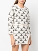 jacquard-knit heart cropped jumper