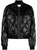 band-collar padded jacket