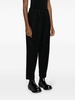 rhinestone-embellished tapered wool trousers