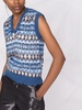 intarsia-knit sleeveless sweater