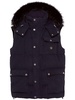 faux-fur hood padded gilet