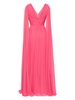 V-neck chiffon silk gown