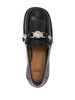 metallic-detail loafers