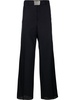 flared high-waisted trousers