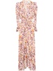 Pink Albini Floral-Print Silk Dress