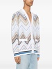 zigzag-woven knitted cardigan