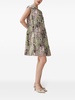 floral-jacquard A-line minidress