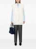 shearling sleeveless cardigan 