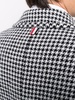 houndstooth-pattern single-breasted coat