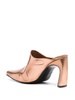 panelled leather mules