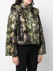 snakeskin-print padded jacket