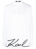 signature-embroidery organic cotton shirt