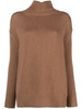 high-neck cashmere jumper