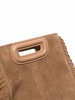 mini M fringed suede tote bag