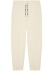 bead-embellished tapered trousers