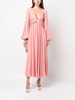 twisted crepe maxi dress