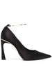 100mm pointed-toe satin pumps