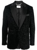 Lord Fit flocked velvet blazer