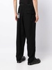 graphic-patch wool trousers