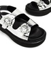 buckled flatform leather sandals