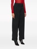 high-waisted pleated wide-leg trousers