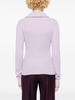 polo-collar ribbed jumper