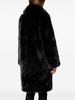 shawl-lapels faux-fur coat 