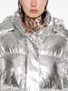 metallic puffer jacket