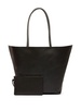 open-top leather tote bag