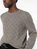 textured fine-knit jumper