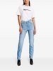 high-rise tapered jeans