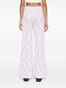 zigzag-woven wide-leg trousers