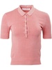 silk-cotton knitted polo shirt