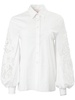 guipure-lace cotton shirt