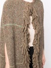 chunky-knit tweed cape coat