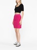 flocked logo miniskirt