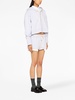 embroidered cotton-fleece track shorts