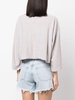 boat-neck cropped knitted top