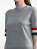 RWB stripe crew-neck merino top