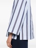 striped belted blouse