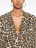 leopard-print V-neck cardigan