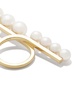 18kt yellow gold Collection Line Balance pearl loop ring