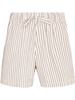 vertical-stripe pajama shorts